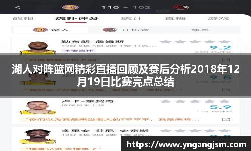 谈球吧湖人对阵篮网精彩直播回顾及赛后分析2018年12月19日比赛亮点总结